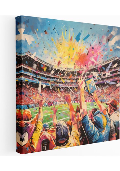 Pop Art Futbol Stadyumu Kanvas Tablo