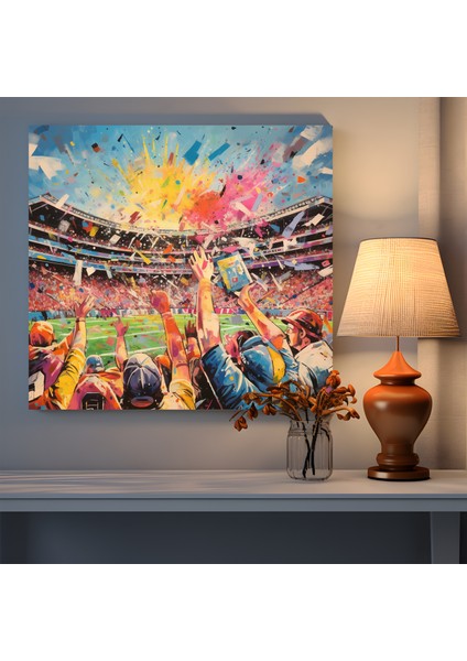 Pop Art Futbol Stadyumu Kanvas Tablo fiyatları