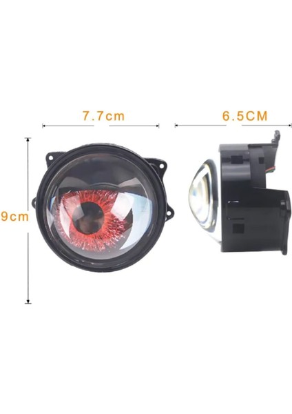 Şeytan Gözü LED Far Sis Farı 6 Modlu Mercekli LED Uzaktan Kumandalı Animasyonlu 2 Adet modelleri