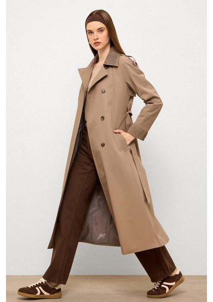 Apolet Detaylı Plise Garnili Su Itici Özellikli Trençkot S.kahve 6773 fiyatları
