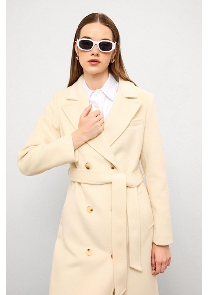 Ceket Yaka Kruvaze Ara Boy Kaban Ekru 3094 indirimleri