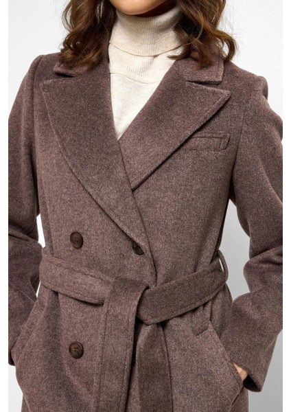 Ceket Yaka Kruvaze Ara Boy Kaban Latte 3094 indirimleri