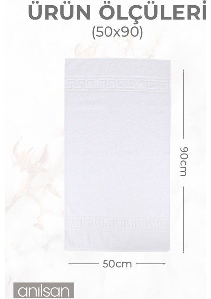 50'li Greek El Havlusu - 50x90 Cm, 225gr, %100 Pamuk, Spa Ve Otel Havlusu, Günlük Kullanıma Uygun indirimleri