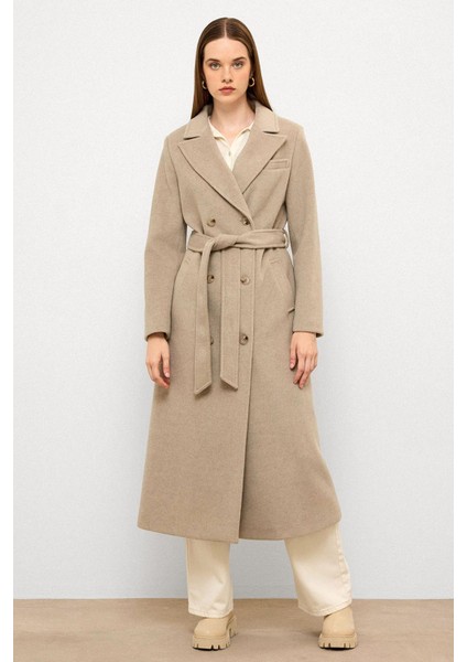 Ceket Yaka Kruvaze Ara Boy Kaban Taş Melanj 3094 fiyatları