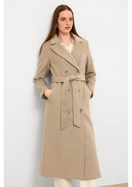 Ceket Yaka Kruvaze Ara Boy Kaban Taş Melanj 3094 indirimleri