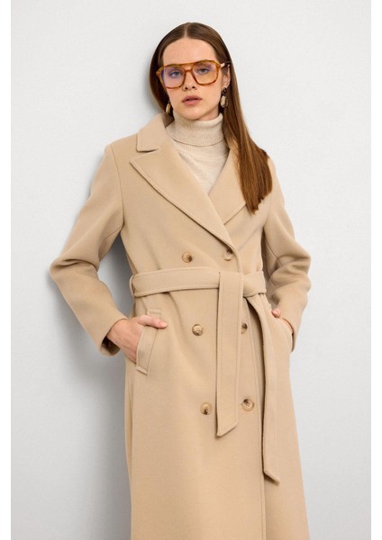 Ceket Yaka Kruvaze Ara Boy Kaban Bej 3094 fiyatları