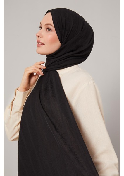 Siyah Kendinden Dokulu Natural Line Şal fiyatları