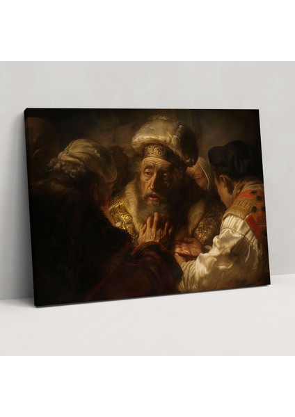 Rembrandt Incil Sahnesi Duvar Dekorasyonu - Kanvas Ev Dekorasyonu