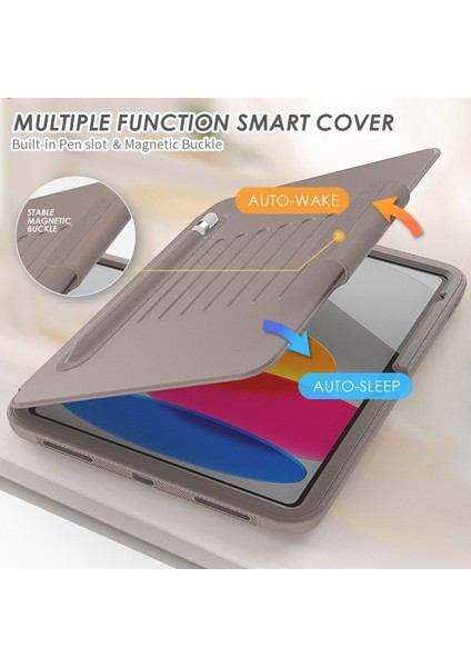 Apple iPad 7. Nesil 10.2" Kılıf Multifunction Leather Case A2197 A2198 A2200 modelleri