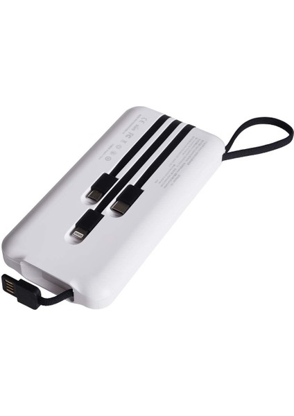 İXtech IX-PB013 10.000 Mah El Fenerli Çoklu Şarj Özellikli Powerbank Taşınabilir Şarj Cihazı - Beyaz fiyatları