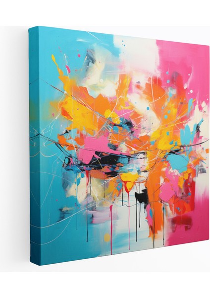 Duygusal Red Art Duvar Tablosu - Red Ev Dekorasyonu Kanvas Tablo