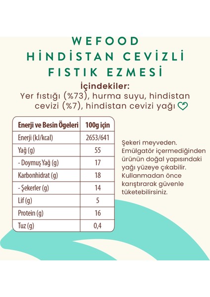 Hindistan Cevizli Fıstık Ezmesi 300 gr indirimleri
