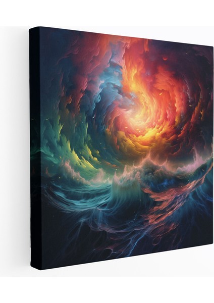 Fırtına Duvar Dekorasyonu - Canlı Renklerle Sanal Fırtına Temalı Duvar Sanatı