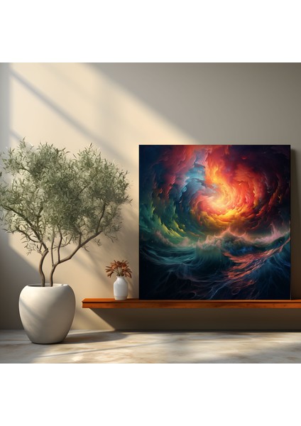 Fırtına Duvar Dekorasyonu - Canlı Renklerle Sanal Fırtına Temalı Duvar Sanatı fiyatları