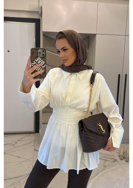 Kadın Sarı Korsaj Detay Gömlek modelleri