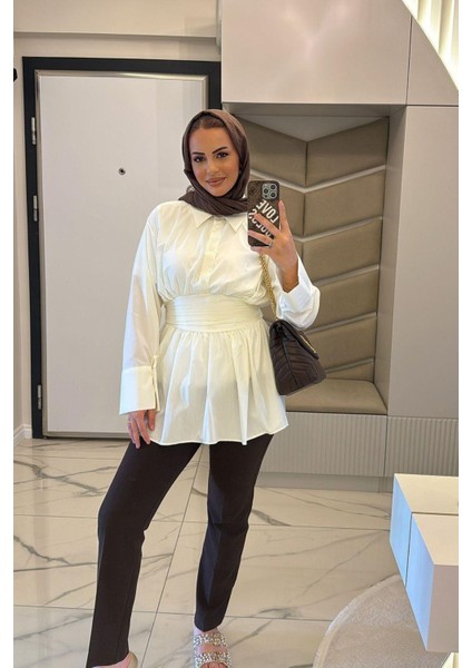 Kadın Sarı Korsaj Detay Gömlek fırsatları