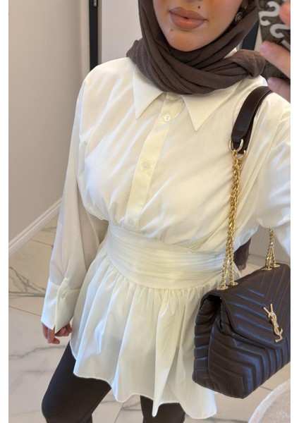 Kadın Sarı Korsaj Detay Gömlek indirimleri