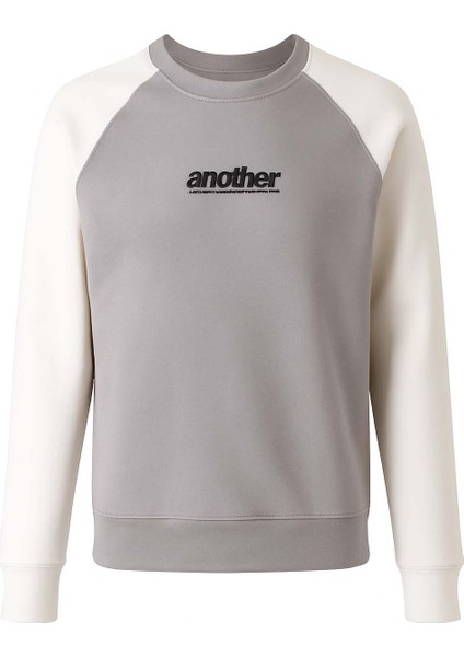 Gri-Beyaz Erkek Sweatshirt