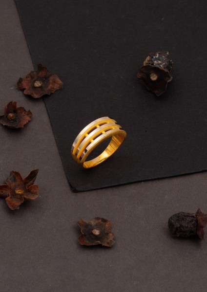 Üçlü Ajda 14 Ayar Altın Yüzük modelleri