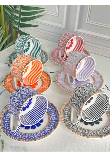 Çay Fincanı Papatya 6 Kişilik 12 Parça modelleri