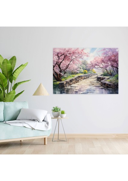Kiraz Çiçeği Zen Bahçesi Kanvas Tablo - Zen Bahçesi Kiraz Çiçeği Zen Bahçesi Duvar Sanatı modelleri