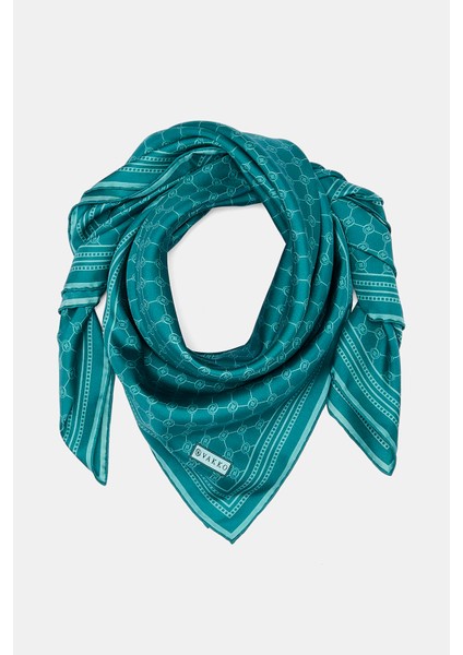 Twill Ipek Eşarp - Özel Seri - Petrol Yeşili