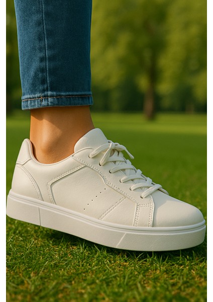 VELORA PARİS Sneakers Beyaz Kombin Ayakkabısı