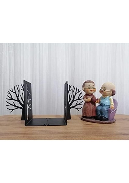 Dekoratif Hayat Ağacı Metal Kitap Tutucu 2'li Paket fiyatları