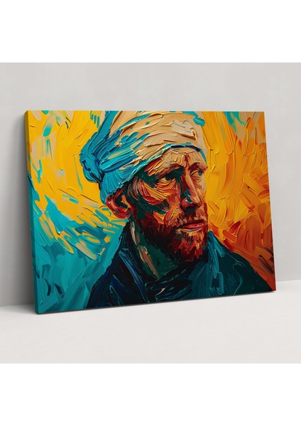 Bandajlı Kulaklı Kendi Portresi Duvar Sanatı - Vincent Van Gogh Kanvas Tablo Ev Dekorasyonu Duvar Sanatı