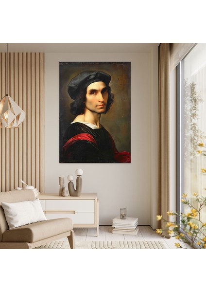 Raffaello Sanzio Portre Kanvas Tablo - Ev Dekorasyonu Duvar Sanatı modelleri
