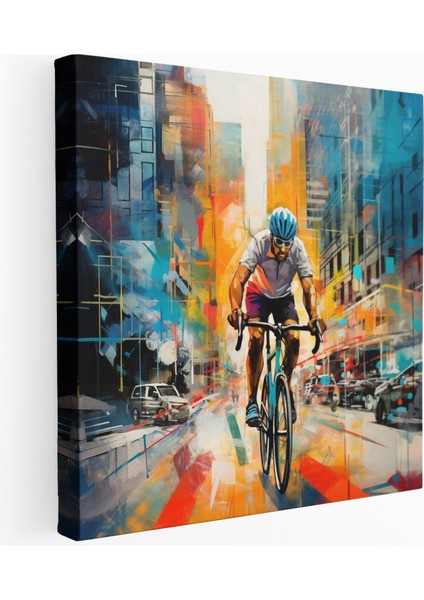 Şehir Hızı - Modern Karışık Medya Kanvas Tablo