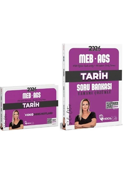 Hocakafası 2026 Meb-Ags Tarih Video Ders Notları + Soru Bankası 2 Li Set