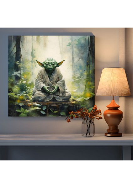 Star Wars Duvar Sanatı - Suluboya Yoda Kanvas Tablo - Star Wars Kanvas Duvar Dekorasyonu fiyatları