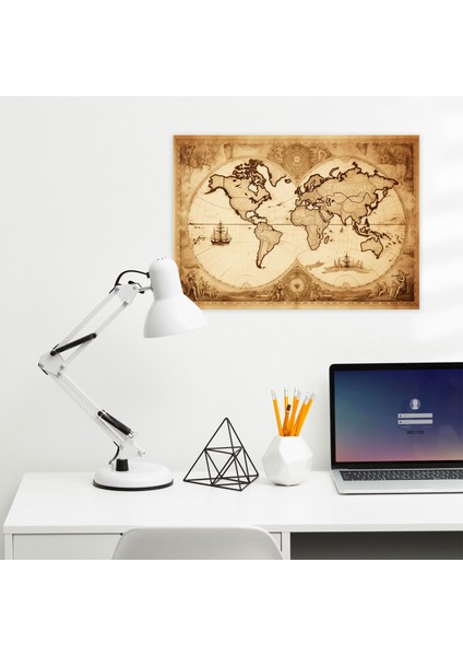 Dünya Haritası Kanvas Tablo - Duvar Sanatı Tuval Dünya Haritası fiyatları
