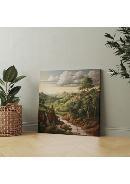 Rönesans Kırsal Manzara Kanvas Tablo - Ev Dekorasyonu Manzara Resim Rönesans Kanvas Duvar Sanatı modelleri