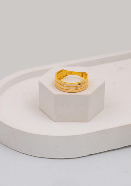 Ajda Altın Yüzük 3 Sıra 14 Ayar fırsatları