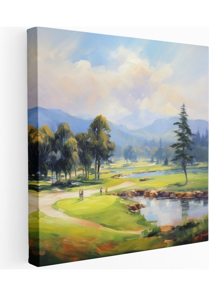 Huzurlu Yeşiller Izlenimci Kanvas Tablo