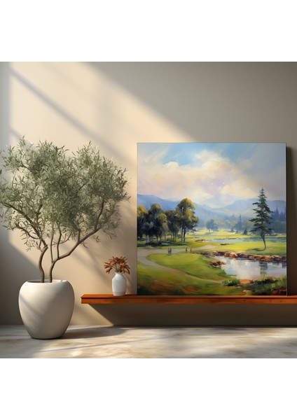 Huzurlu Yeşiller Izlenimci Kanvas Tablo fiyatları