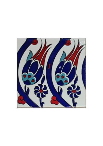20x20 Cm SP 77 Kütahya Çinisi İznik Lale Desen Çini Pano fiyatları