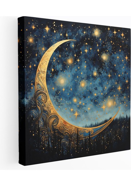 Gök Cisimli Ruhani Duvar Sanatı - Ruhani Duvar Dekorasyonu Kanvas Tablo Sanatı Ev Dekorasyonu