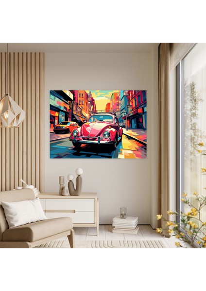 Volkswagen Beetle Kanvas Tablo - Enerji ve Retro-Style Pop Art ile Volkswagen Beetle Temalı fiyatları