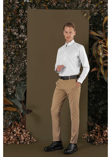 Gk 704 Slim Fit Mavi Klasik Gömlek