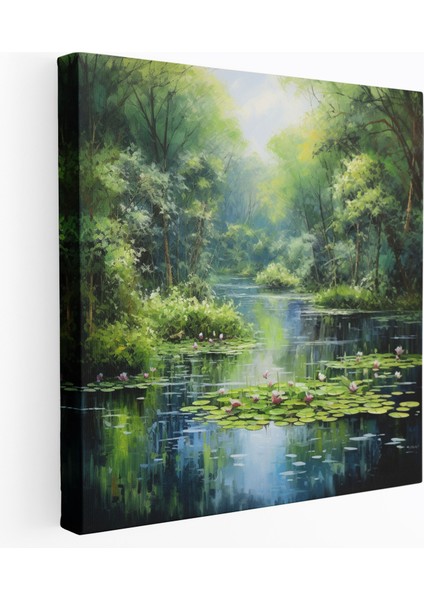 Vahşi Yaşam Duvar Dekorasyonu - Huzurlu Göl - Vahşi Yaşam Kanvas Duvar Sanatı