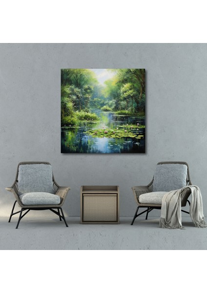 Vahşi Yaşam Duvar Dekorasyonu - Huzurlu Göl - Vahşi Yaşam Kanvas Duvar Sanatı fiyatları