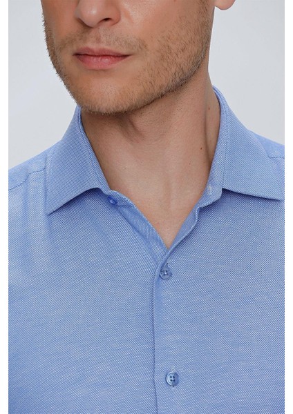Gk 673 Slim Fit Mavi Klasik Gömlek indirimleri