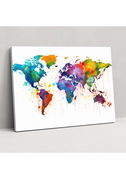 Kırpılmış Dünya Haritası Duvar Sanatı - Dünya Haritası Oyunbaz Duvar Dekorasyonu Duvar Sanatı