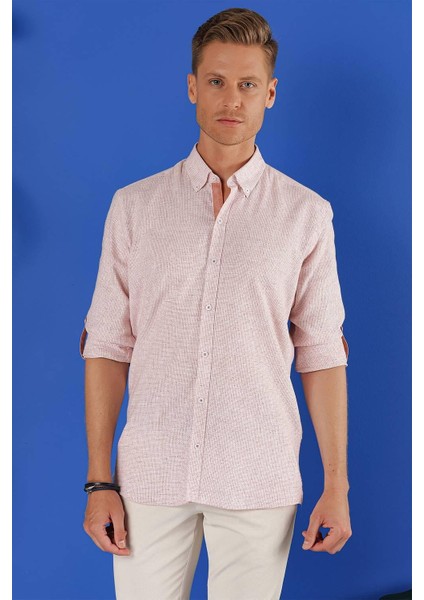 G 1555 Slim Fit Mercan Klasik Gömlek fiyatları