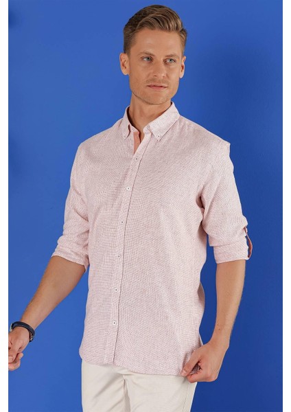 G 1555 Slim Fit Mercan Klasik Gömlek indirimleri