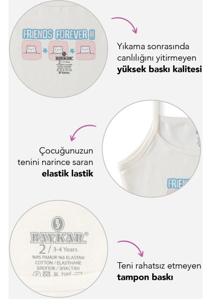 Kız Çocuk Pamuklu Ince Ip Askılı Renkli Baskılı Klasik Atlet 3lü Paket 4666 Renkli fiyatları