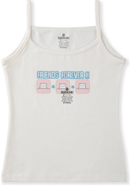 Kız Çocuk Pamuklu Ince Ip Askılı Renkli Baskılı Klasik Atlet 3lü Paket 4666 Renkli fırsatları